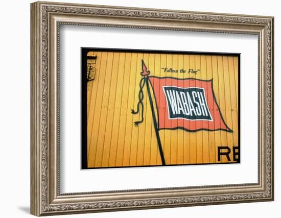 Railroad Box Car Showing the Flag Logo of the Wabash Railroad-Walker Evans-Framed Photographic Print