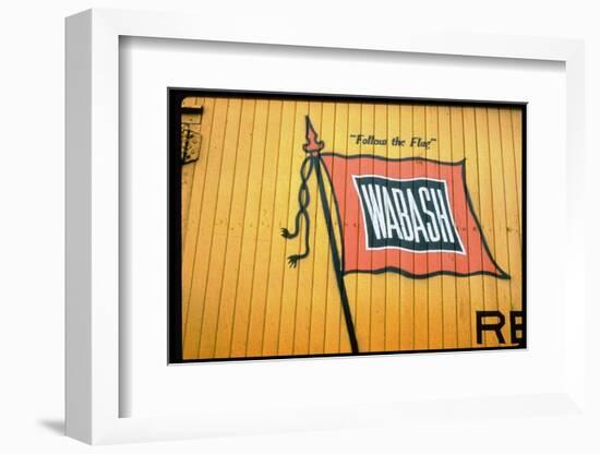 Railroad Box Car Showing the Flag Logo of the Wabash Railroad-Walker Evans-Framed Photographic Print