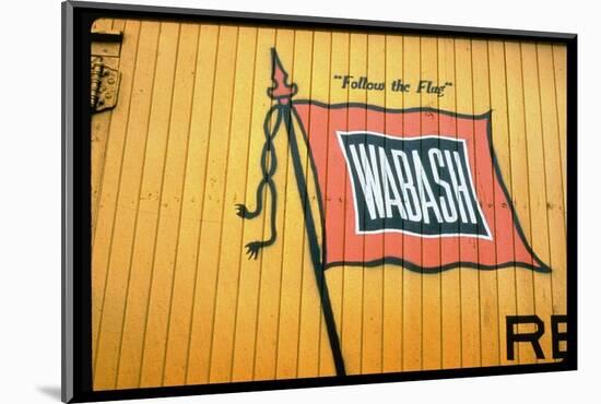 Railroad Box Car Showing the Flag Logo of the Wabash Railroad-Walker Evans-Mounted Photographic Print