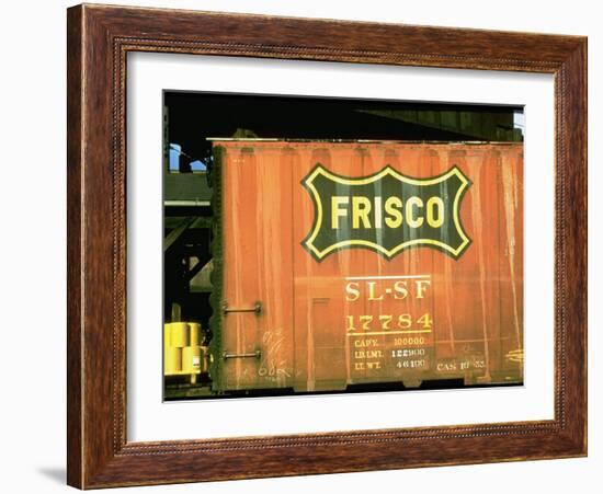 Railroad Box Car Showing the Logo of the Frisco Railroad-Walker Evans-Framed Photographic Print