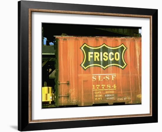 Railroad Box Car Showing the Logo of the Frisco Railroad-Walker Evans-Framed Photographic Print