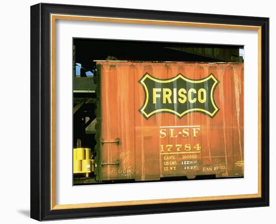 Railroad Box Car Showing the Logo of the Frisco Railroad-Walker Evans-Framed Photographic Print