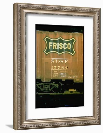 Railroad Box Car Showing the Logo of the Frisco Railroad-Walker Evans-Framed Photographic Print