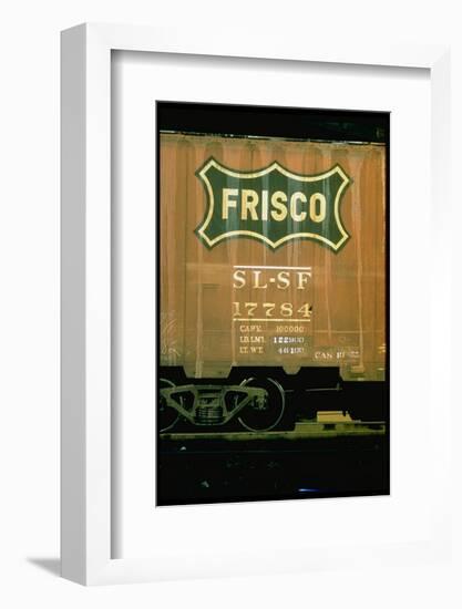 Railroad Box Car Showing the Logo of the Frisco Railroad-Walker Evans-Framed Photographic Print