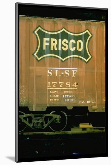 Railroad Box Car Showing the Logo of the Frisco Railroad-Walker Evans-Mounted Photographic Print