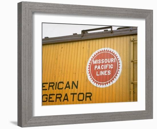 Railroad Box Car Showing the Logo of the Missouri Pacific Railroad-Walker Evans-Framed Photographic Print