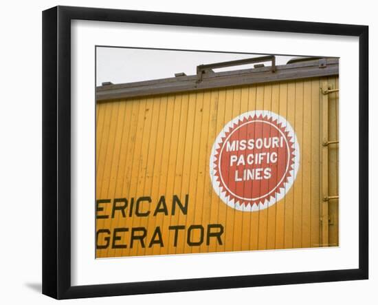 Railroad Box Car Showing the Logo of the Missouri Pacific Railroad-Walker Evans-Framed Photographic Print