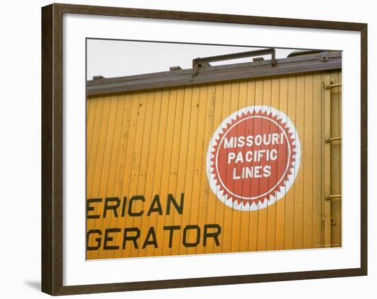 Railroad Box Car Showing the Logo of the Missouri Pacific Railroad-Walker Evans-Framed Photographic Print