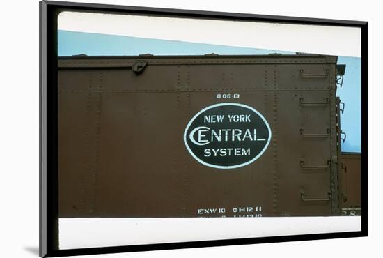 Railroad Box Car Showing the Logo of the New York Central Railroad-Walker Evans-Mounted Photographic Print