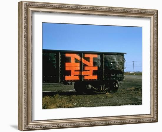 Railroad Box Car with Logo NH-Walker Evans-Framed Photographic Print