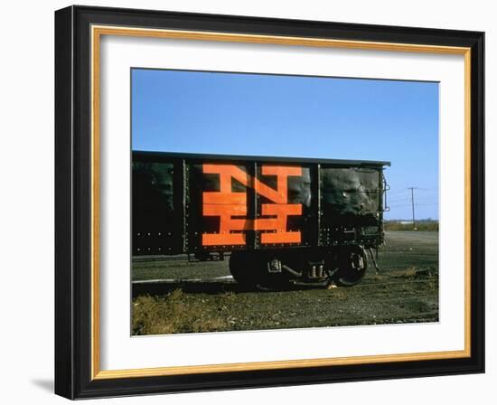 Railroad Box Car with Logo NH-Walker Evans-Framed Photographic Print