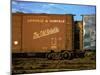 Railroad Box Cars, One with Logo of Louisville and Nashville Railroad and Name "The Old Reliable"-Walker Evans-Mounted Photographic Print