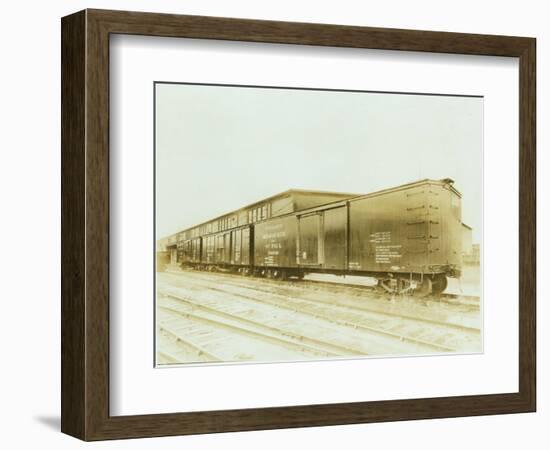 Railroad Boxcar, Chicago-Milwaukee-St. Paul Line, Circa 1920s-Marvin Boland-Framed Giclee Print