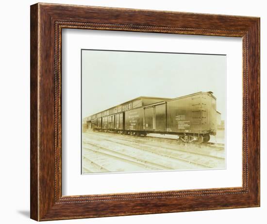 Railroad Boxcar, Chicago-Milwaukee-St. Paul Line, Circa 1920s-Marvin Boland-Framed Giclee Print