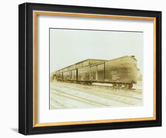 Railroad Boxcar, Chicago-Milwaukee-St. Paul Line, Circa 1920s-Marvin Boland-Framed Giclee Print