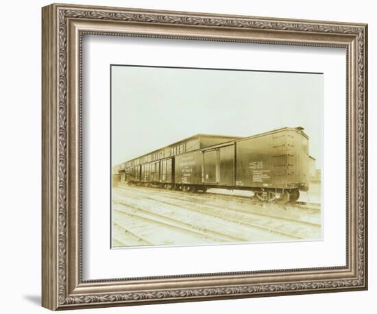 Railroad Boxcar, Chicago-Milwaukee-St. Paul Line, Circa 1920s-Marvin Boland-Framed Premium Giclee Print