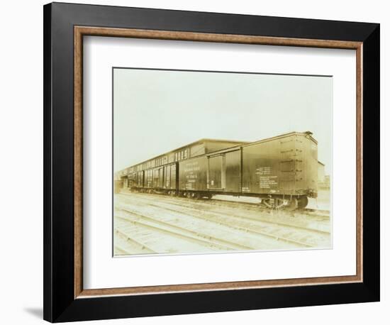 Railroad Boxcar, Chicago-Milwaukee-St. Paul Line, Circa 1920s-Marvin Boland-Framed Premium Giclee Print