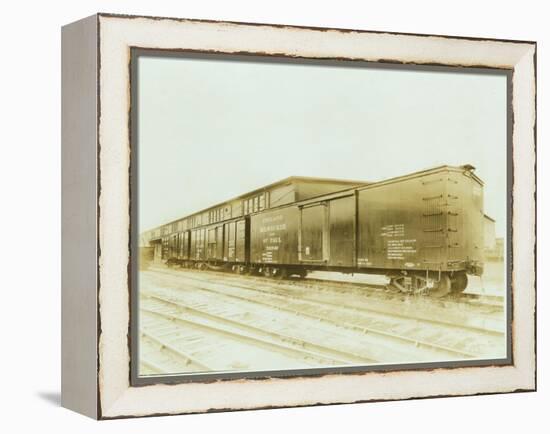 Railroad Boxcar, Chicago-Milwaukee-St. Paul Line, Circa 1920s-Marvin Boland-Framed Premier Image Canvas