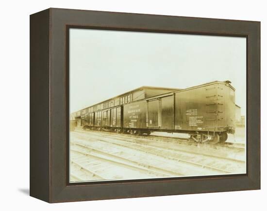 Railroad Boxcar, Chicago-Milwaukee-St. Paul Line, Circa 1920s-Marvin Boland-Framed Premier Image Canvas