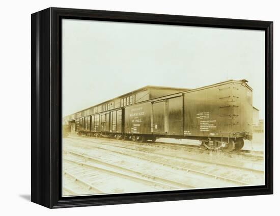 Railroad Boxcar, Chicago-Milwaukee-St. Paul Line, Circa 1920s-Marvin Boland-Framed Premier Image Canvas