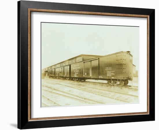 Railroad Boxcar, Chicago-Milwaukee-St. Paul Line, Circa 1920s-Marvin Boland-Framed Giclee Print