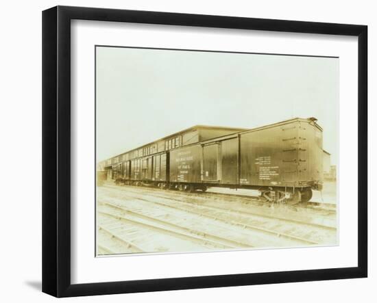 Railroad Boxcar, Chicago-Milwaukee-St. Paul Line, Circa 1920s-Marvin Boland-Framed Giclee Print