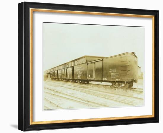 Railroad Boxcar, Chicago-Milwaukee-St. Paul Line, Circa 1920s-Marvin Boland-Framed Giclee Print