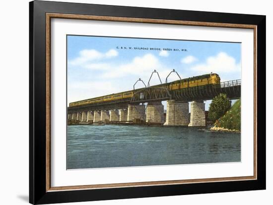 Railroad Bridge, Green Bay, Wisconsin-null-Framed Art Print