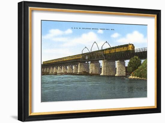 Railroad Bridge, Green Bay, Wisconsin-null-Framed Art Print