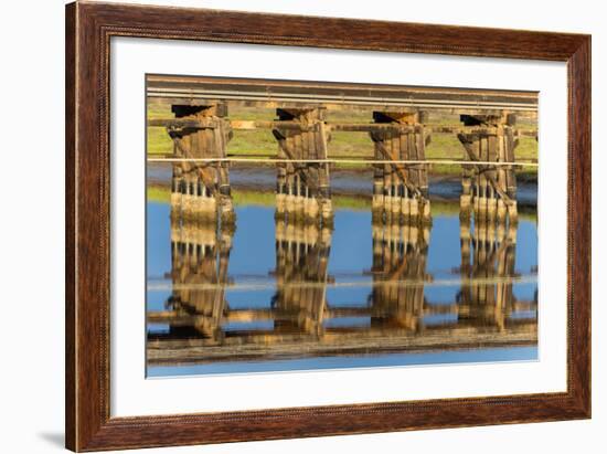 Railroad Bridge Reflection-Lee Peterson-Framed Photo