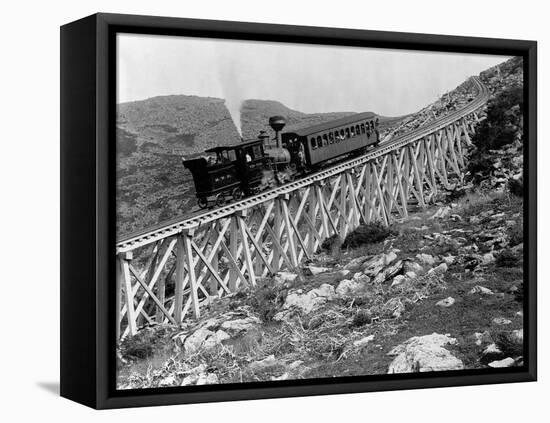 Railroad Climbing Mount Washington-Henry G. Peabody-Framed Premier Image Canvas