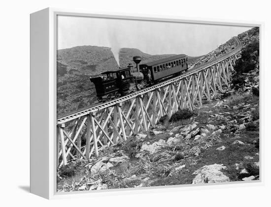 Railroad Climbing Mount Washington-Henry G. Peabody-Framed Premier Image Canvas