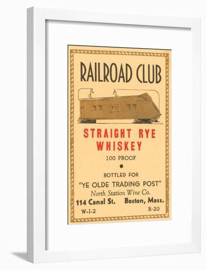 Railroad Club Straight Rye Whiskey-null-Framed Art Print