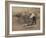 Railroad Construction Worker Straightening Track, c.1862-Andrew J^ Johnson-Framed Photo