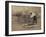 Railroad Construction Worker Straightening Track, c.1862-Andrew J^ Johnson-Framed Photo