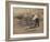 Railroad Construction Worker Straightening Track, c.1862-Andrew J^ Johnson-Framed Photo