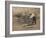 Railroad Construction Worker Straightening Track, c.1862-Andrew J^ Johnson-Framed Photo