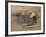 Railroad Construction Worker Straightening Track, c.1862-Andrew J^ Johnson-Framed Photo