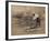 Railroad Construction Worker Straightening Track, c.1862-Andrew J^ Johnson-Framed Photo