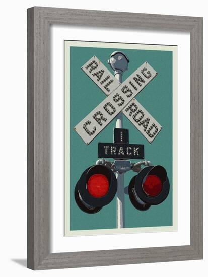 Railroad Crossing-Lantern Press-Framed Art Print