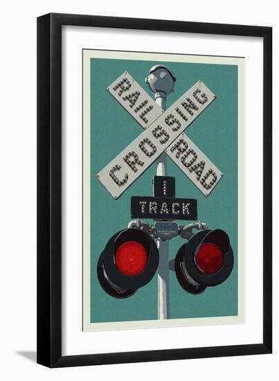 Railroad Crossing-Lantern Press-Framed Art Print