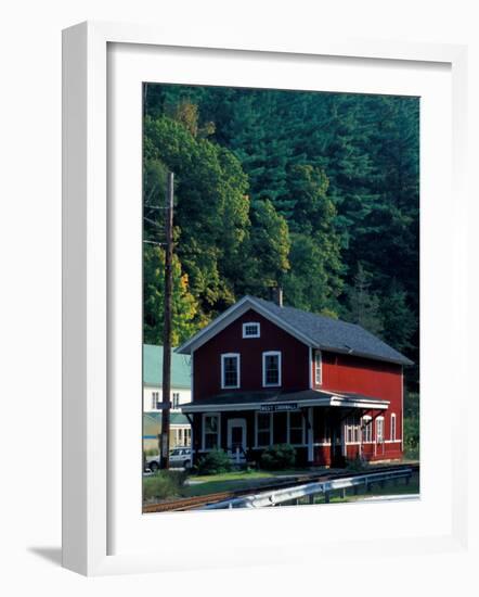 Railroad Depot in West Cornwall, Litchfield Hills, Connecticut, USA-Jerry & Marcy Monkman-Framed Photographic Print