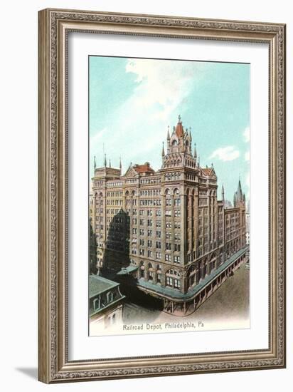 Railroad Depot, Philadelphia-null-Framed Art Print