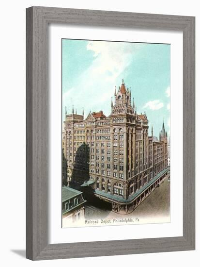 Railroad Depot, Philadelphia-null-Framed Art Print