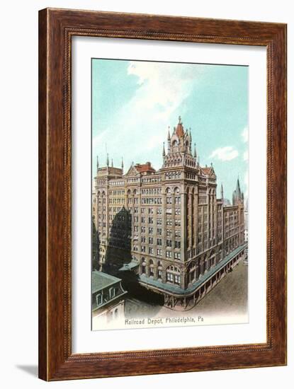 Railroad Depot, Philadelphia-null-Framed Art Print