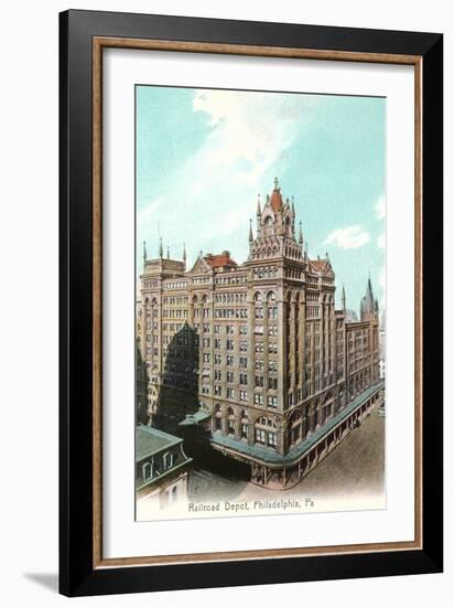 Railroad Depot, Philadelphia-null-Framed Art Print