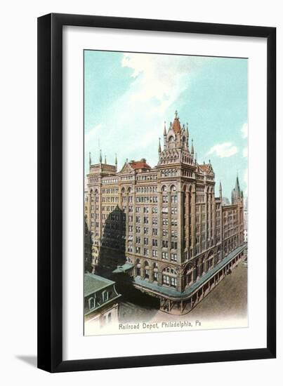 Railroad Depot, Philadelphia-null-Framed Art Print