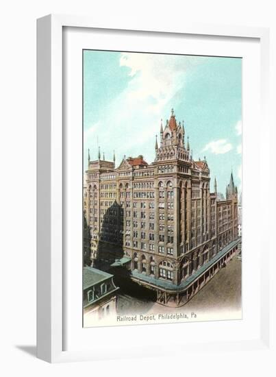 Railroad Depot, Philadelphia-null-Framed Art Print