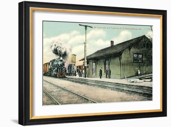 Railroad Depot, Sullivan, Missouri-null-Framed Art Print