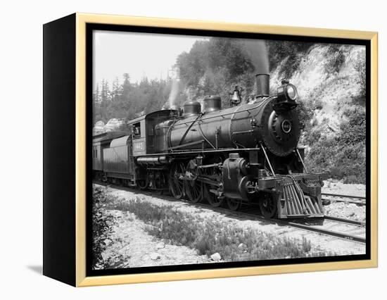 Railroad Locomotive 1443, Circa 1909-Asahel Curtis-Framed Premier Image Canvas